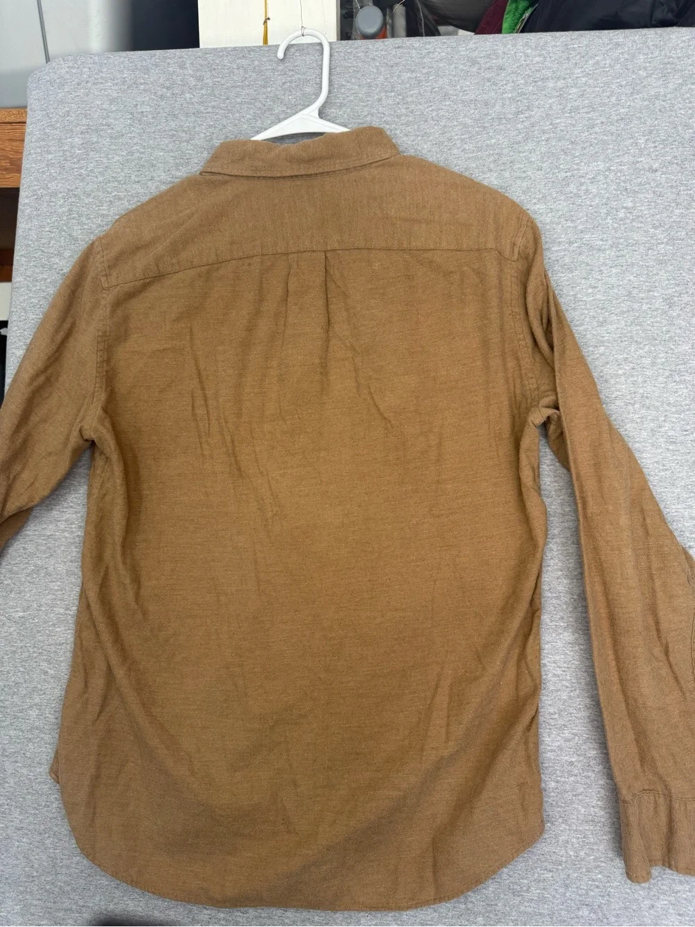 J. Crew Men's Button-Down Shirt in Camel Brown